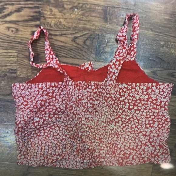 Floral Red Kids Tank Top - Picture 2 of 2